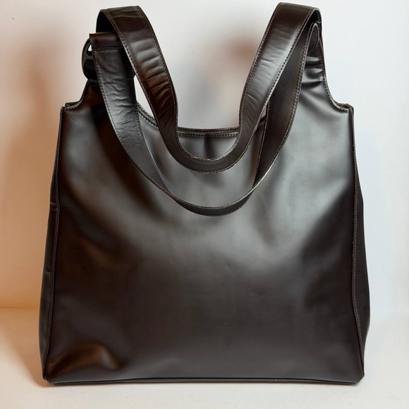 Salvatore Ferragamo Handbags - Salvatore Ferragamo Brown Matte Leather Shoulder Bag